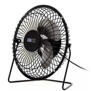 Mini Ventilador Mesa Usb Notebook Pc Silencioso Articulável Preto