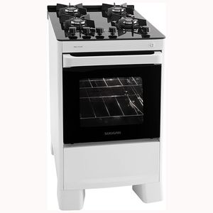 Fogão Mesa De Vidro 4 Queimadores Max Plus Suggar Branco