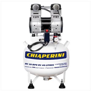 Compressor Chiaperini Mc 10 Bpo 40 Litros 120 Libras 2 Cv 220v Monofásico Isento De óleo