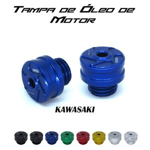 Tampa Do óleo De Motor - Kawasaki Pequena Cor Azul