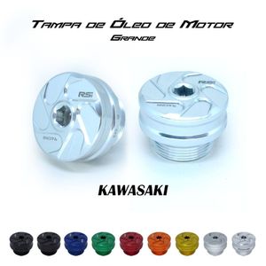 Tampa Do óleo De Motor - Kawasaki Grande Cor Prata