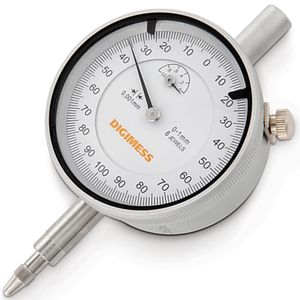 Relógio Comparador - Cap. 0-1mm - Graduação De 0,001mm - Diâmetro Do Mostrador ø58mm - Tampa Lisa - Ref. 121.320(tampa Lisa)