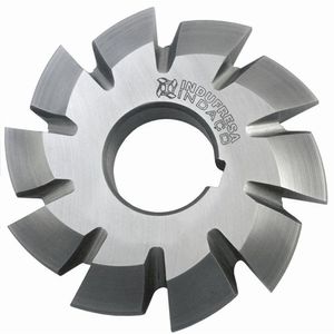 Fresa Módulo - M 1,25 Nº 3 - Para 17 A 20 Dentes - Perfil Constante, Dente Reto, Din 3972- Aço Hss (m2) - Ref. 2601 - Indaço
