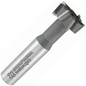 Fresa Para Rasgo Em T - Med. 22,0 X 10,0mm - Haste Cilíndrica, Dentes Cruzados, Din 851 Aa N - Aço Hss (m2) - Cód. 1601 - Indaço