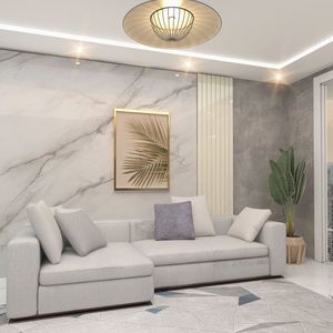 Painel Ripado Decorativo 49,6Cm Nobre Gelius Móveis Ripado Off White
