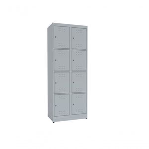 Armário Vestiário Duplo 08 Portas Cinza Presto