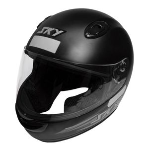 Capacete Sky Nimbus Preto Fosco C/ Ades. Cinza 58 - Motosky