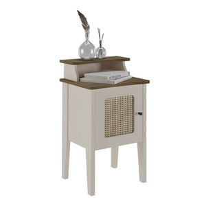 Mesa De Apoio 1 Porta Memphis Artely Pinho/Off White