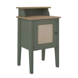 Mesa De Apoio 1 Porta Memphis Artely Carvalho/Menta