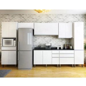 Cozinha Compacta 7 Peças 12 Portas 7 Gavetas Top Class Branco