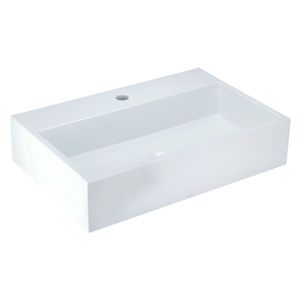 Cuba Para Banheiro Com Apoio Para Torneira Esmeralda Newstone Venturi Branco