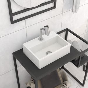 Cuba Para Banheiro Com Apoio Para Torneira Safira Newstone Venturi Branco