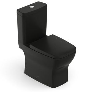 Conjunto Bacia Com Caixa Acoplada Assento Termofixo Boss Incepa Matte Black