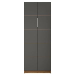 Armário Alto Escritório 2 Portas Cubic Cinza - Caemmun