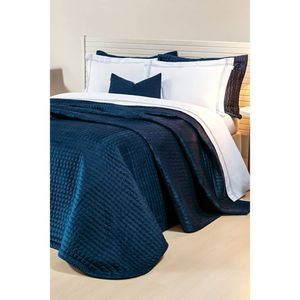 Cobre Leito Colcha Queen Sonhare 3 Peças Veludo 100% Algodão Bordado Bernadete Casa Azul