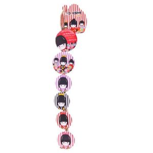 Conjunto com 6 Botons Kokeshi Club Listra Trevisan Concept