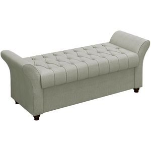 Recamier Calçadeira Bau 160 Cm Pes Mdf Ogeo Linho Sl 76 Peer Sl 76