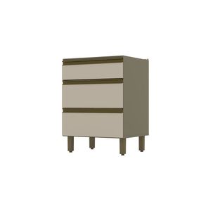 Balcão 03 Gavetas 60 Cm Duna Com Cristal