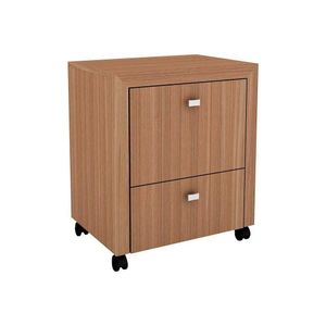 Gaveteiro P/ Escritório Me4112 Pasta Suspensa C/ 2 Gavetas Amêndoa - Tecno Mobili