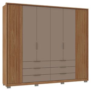 Guarda Roupa Casal Maximus 6 Portas 6 Gavetas Marrom Caemmun