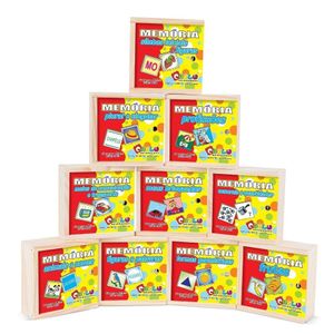 Jogo Da Memória Educativa Kit Em Mdf 10 Jogos - Carlu