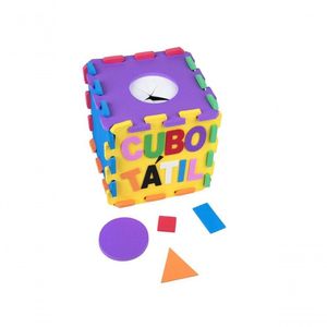 Cubo Tátil Em Eva Com 22 Peças - Carlu