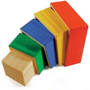 Cubos De Encaixe 5 Cubos De Madeira