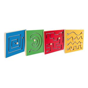Painéis Psicomotores Em Madeira Kit Com 4 Peças - Carlu