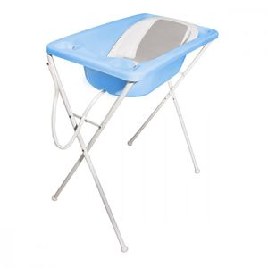 Banheira Para Bebê Acqua Trio Estrutura Em Aço Azul/pastel