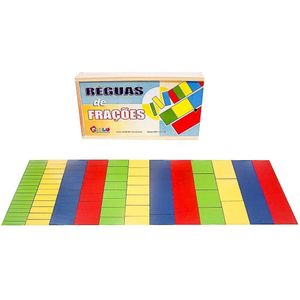 Regua De Frações Mdf 85 Peças - Carlu