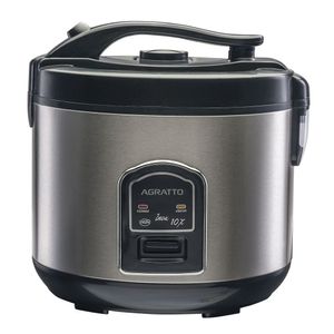 Panela Eletrica Arroz Inox e Visor Vidro Pai10x 220v Agratto