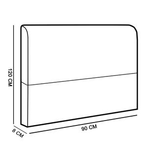 Cabeceira Giovana Cama Box Solteiro 90 Cm Suede Bege Drossi