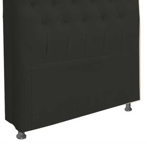 Cabeceira Paris Para Cama Box Solteiro 90 Cm Corino Preto