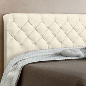 Cabeceira Paris Cama Box King 195 Cm Suede Amassado Bege