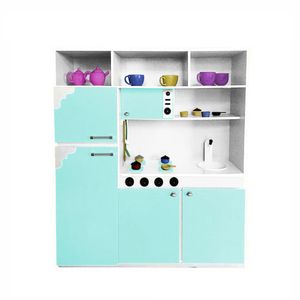 Cozinha Infantil 130cm Verde Água/Branco Criança Feliz