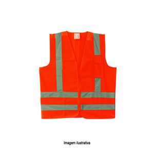 Colete Reflexivo Com Bolso Cor Laranja Tamanho Xxg Ref. Pps 12 Proteplus 285,0012