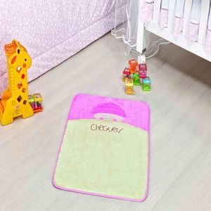 Tapete Premium Baby Bebê Cheguei 68cm x 48cm Rosa