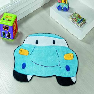 Tapete Premium Baby Carro 78cm x 60cm Azul Turquesa