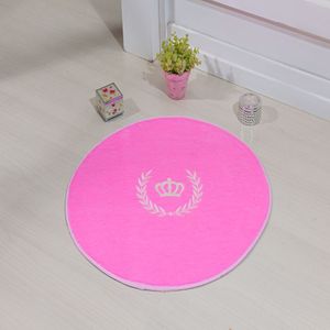 Tapete Premium Baby Coroa Ramo 65cm Rosa Guga Tapetes