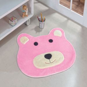 Tapete Premium Baby Urso Rosa Guga Tapetes