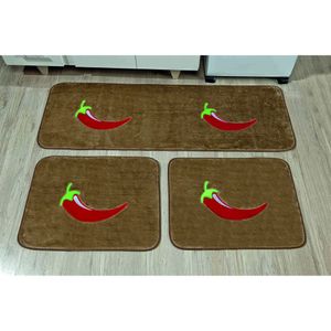 Kit Tapetes de Cozinha Premium Pimenta Castor Guga Tapetes