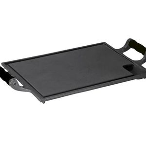 Bifeteira Chapa Ferro Alça Silicone Preta 25x35Cm