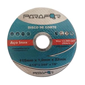 25 Discos de Corte Aço Inox 4.1/2 X 7/8 (115 X 1.0 X 22mm)
