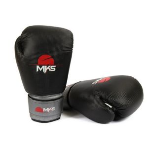 Luva Muay Thai Kickboxing Prospect Preto e Cinza Mks Combat