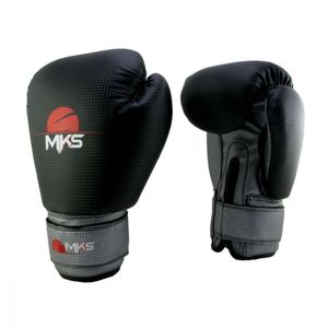 Luva Muay Thai / Kickboxing Prospect Preto e Cinza-16 Oz MKS