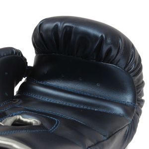 Luva Boxe Muay Thai Energy 14oz Azul Metalizada MKS Combat