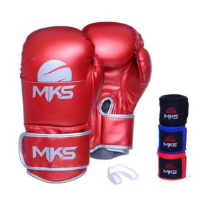 Kit Luva Boxe Energy e Bucal Simples 10 Oz Mks Combat