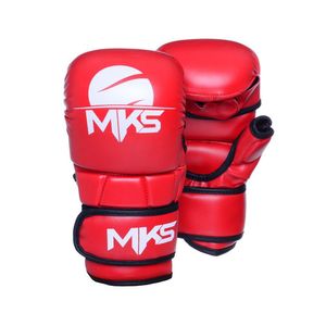Kit Luva Boxe Sparring com Bandagem e Bucal G Mks Combat