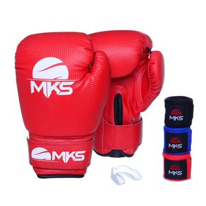 Kit Luva Boxe Prospect com Bandagem e Bucal 16 Oz Mks Combat