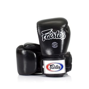 Luva de Boxe e Muay Thai Couro Fairtex Preto 12 Oz